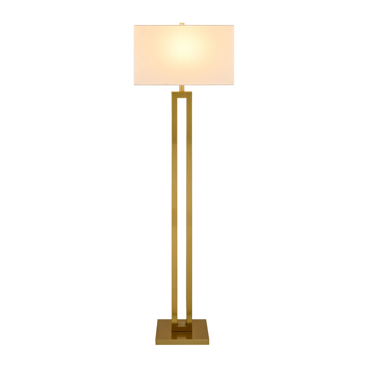   Modern European furniture - White Linen Gold Floor Lamp - www.oroa.com | Oroa.com