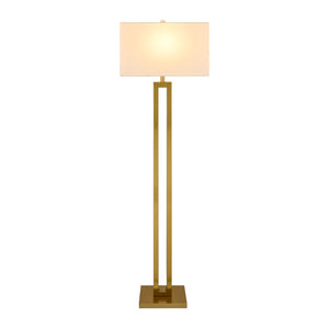   Modern European furniture - White Linen Gold Floor Lamp - www.oroa.com | Oroa.com