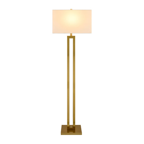   Modern European furniture - White Linen Gold Floor Lamp - www.oroa.com | Oroa.com