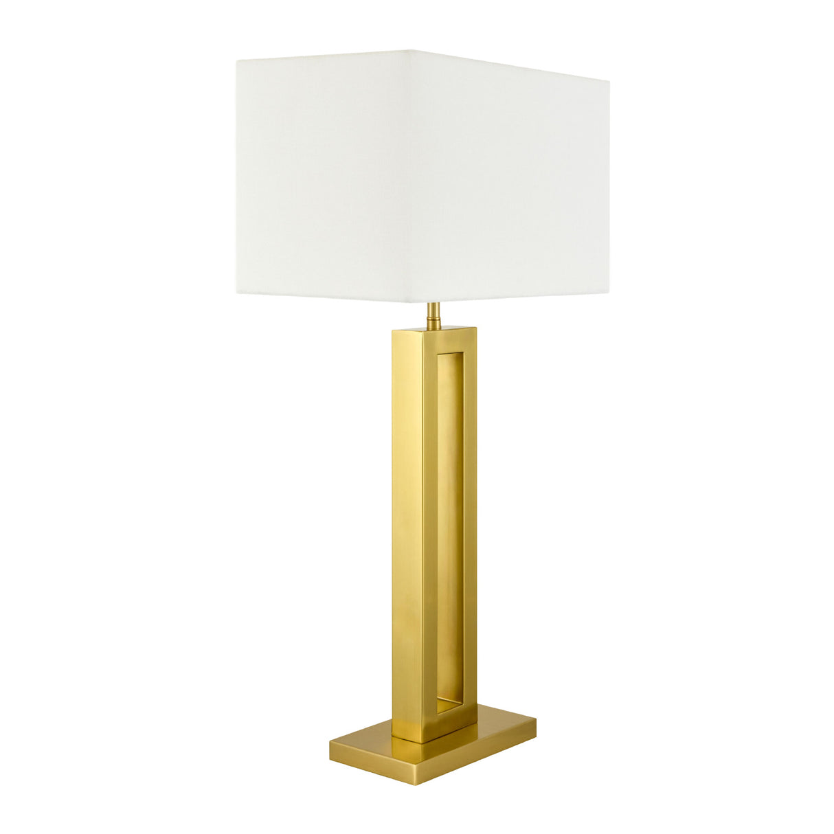   Modern European furniture - White Linen Gold Table Lamp - www.oroa.com | Oroa.com