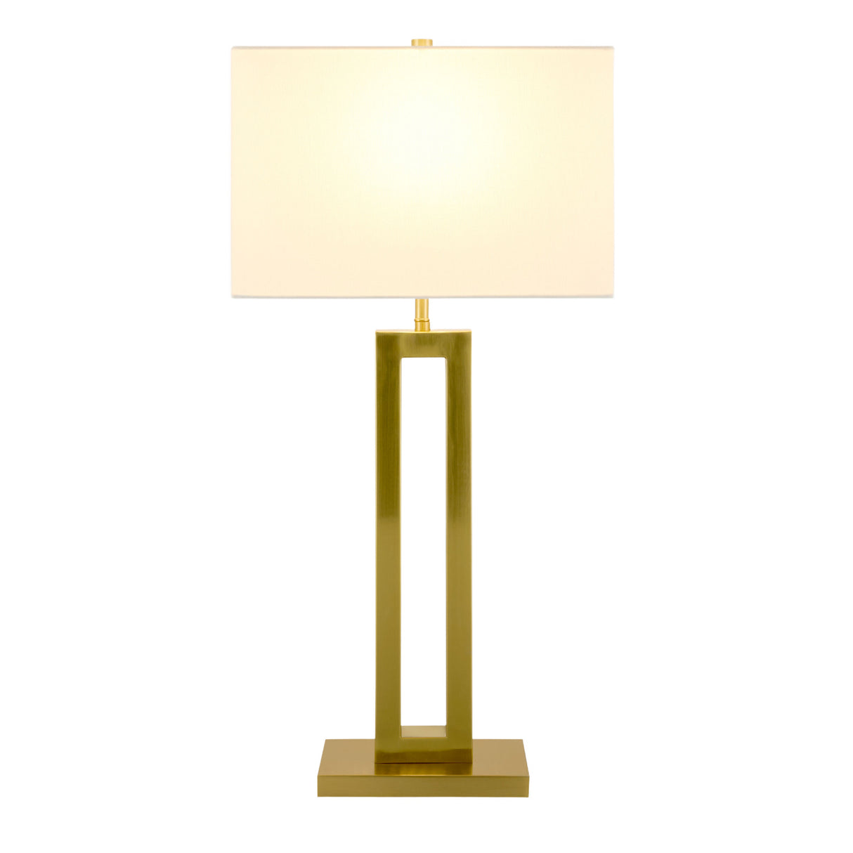   Modern European furniture - White Linen Gold Table Lamp - www.oroa.com | Oroa.com