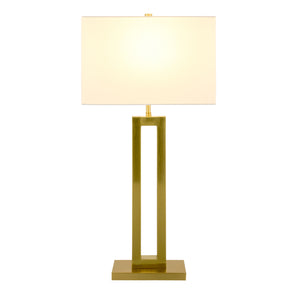   Modern European furniture - White Linen Gold Table Lamp - www.oroa.com | Oroa.com