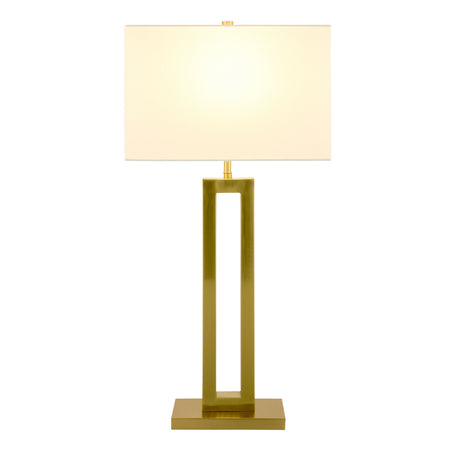   Modern European furniture - White Linen Gold Table Lamp - www.oroa.com | Oroa.com