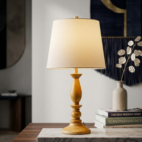   Modern European furniture - Linen Wood Veneer Table Lamp - www.oroa.com | Oroa.com