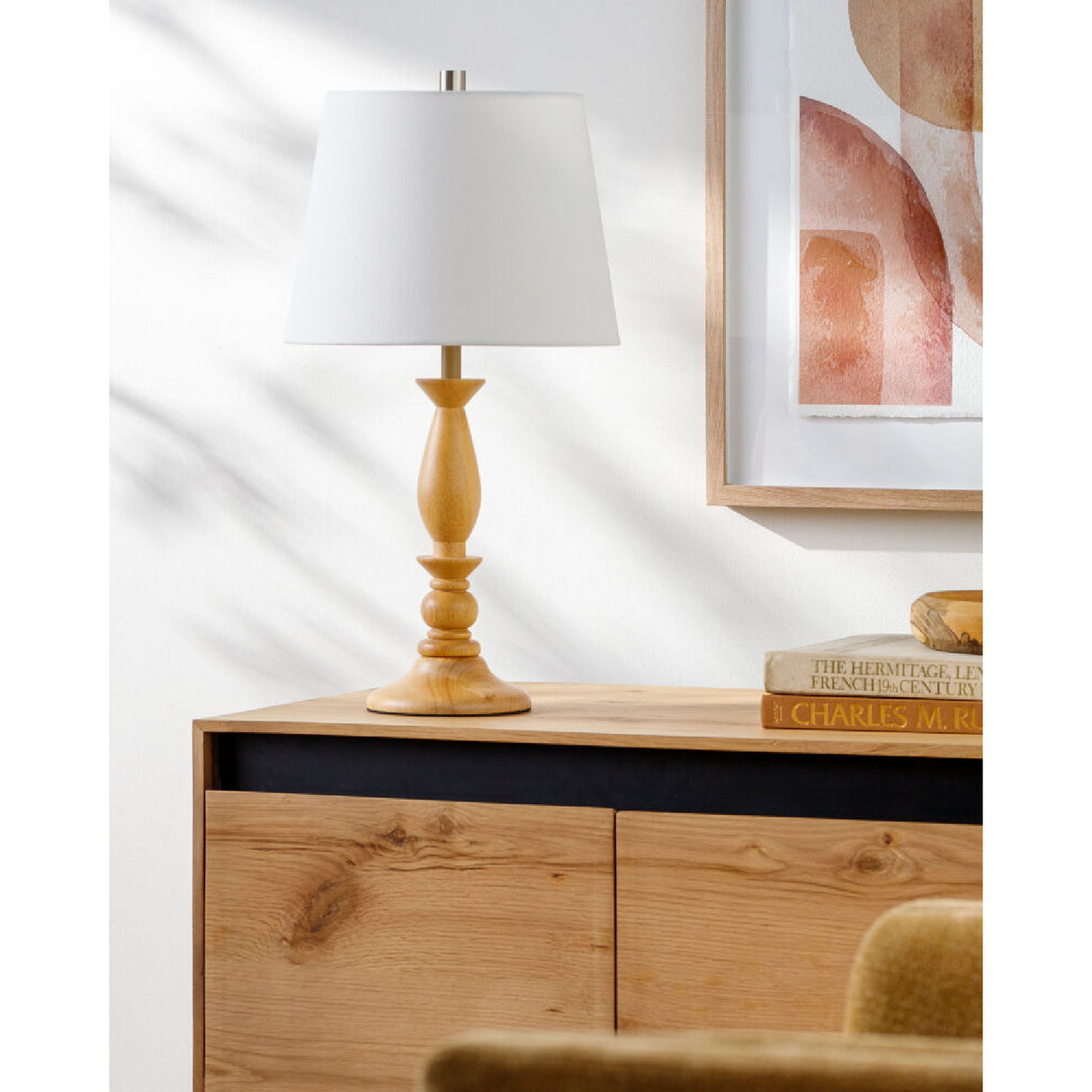   Modern European furniture - Linen Wood Veneer Table Lamp - www.oroa.com | Oroa.com