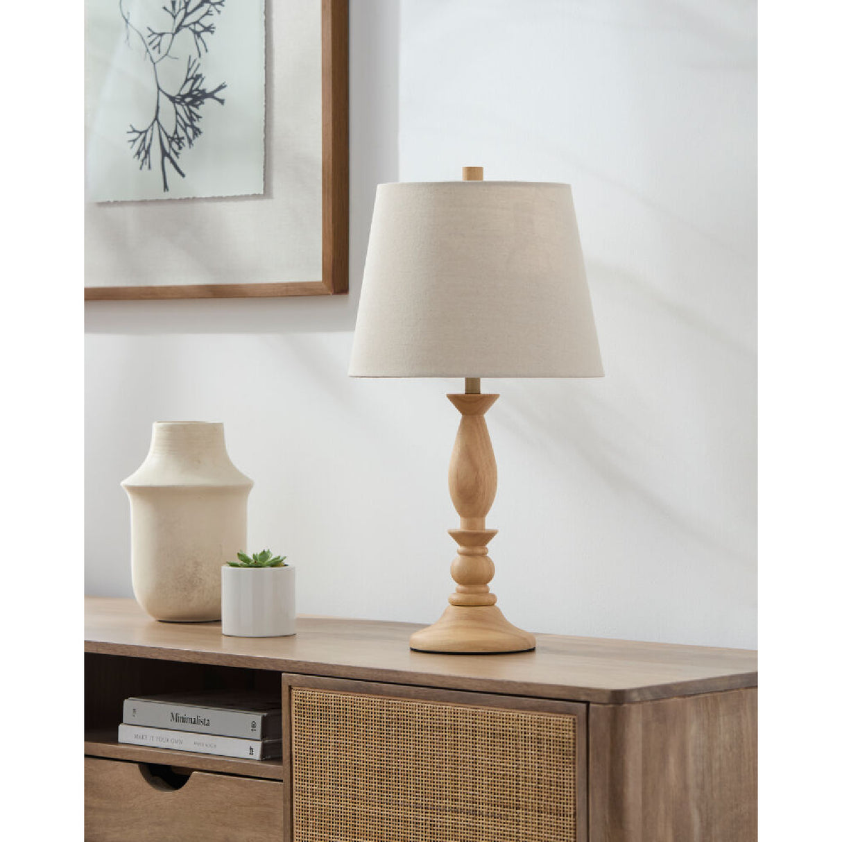   Modern European furniture - Linen Wood Veneer Table Lamp - www.oroa.com | Oroa.com
