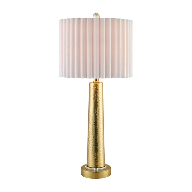 Modern European furniture - Fluted White Cotton Table Lamp - www.oroa.com