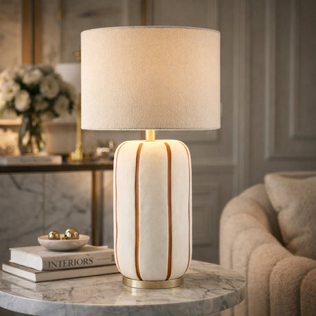   Modern European furniture - Line Painted Ceramic Table Lamp - www.oroa.com | Oroa.com