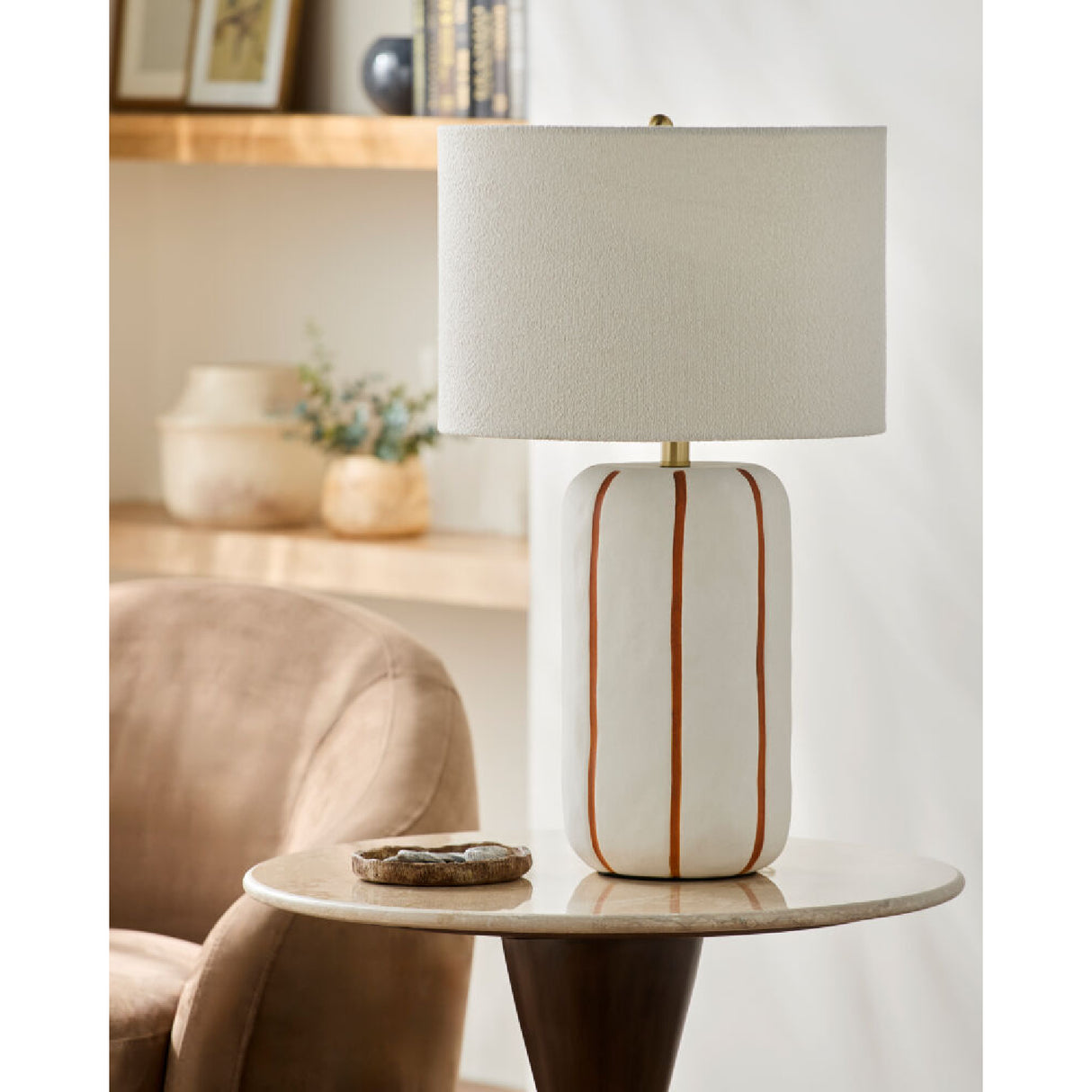   Modern European furniture - Line Painted Ceramic Table Lamp - www.oroa.com | Oroa.com