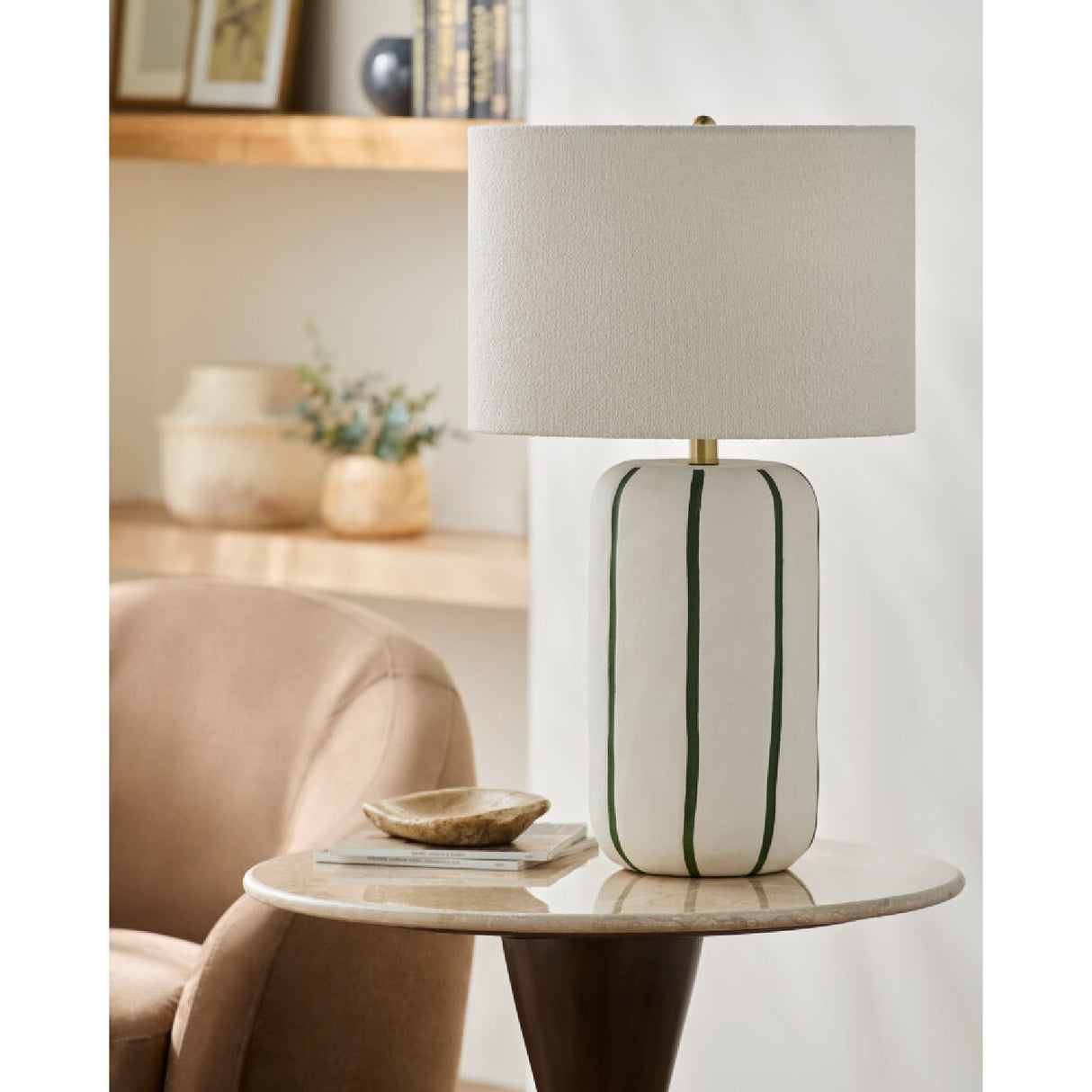   Modern European furniture - Line Painted Ceramic Table Lamp - www.oroa.com | Oroa.com