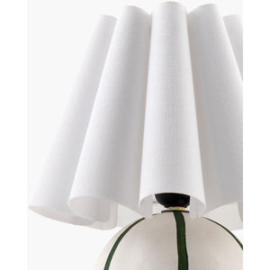   Modern European furniture - Lined Round Ceramic Table Lamp - www.oroa.com | Oroa.com