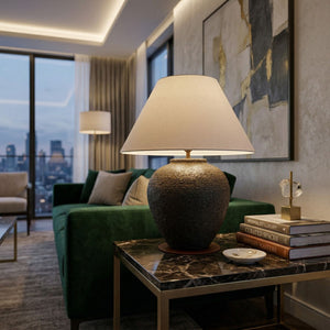   Modern European furniture - Empire Linen Shade Table Lamp - www.oroa.com | Oroa.com