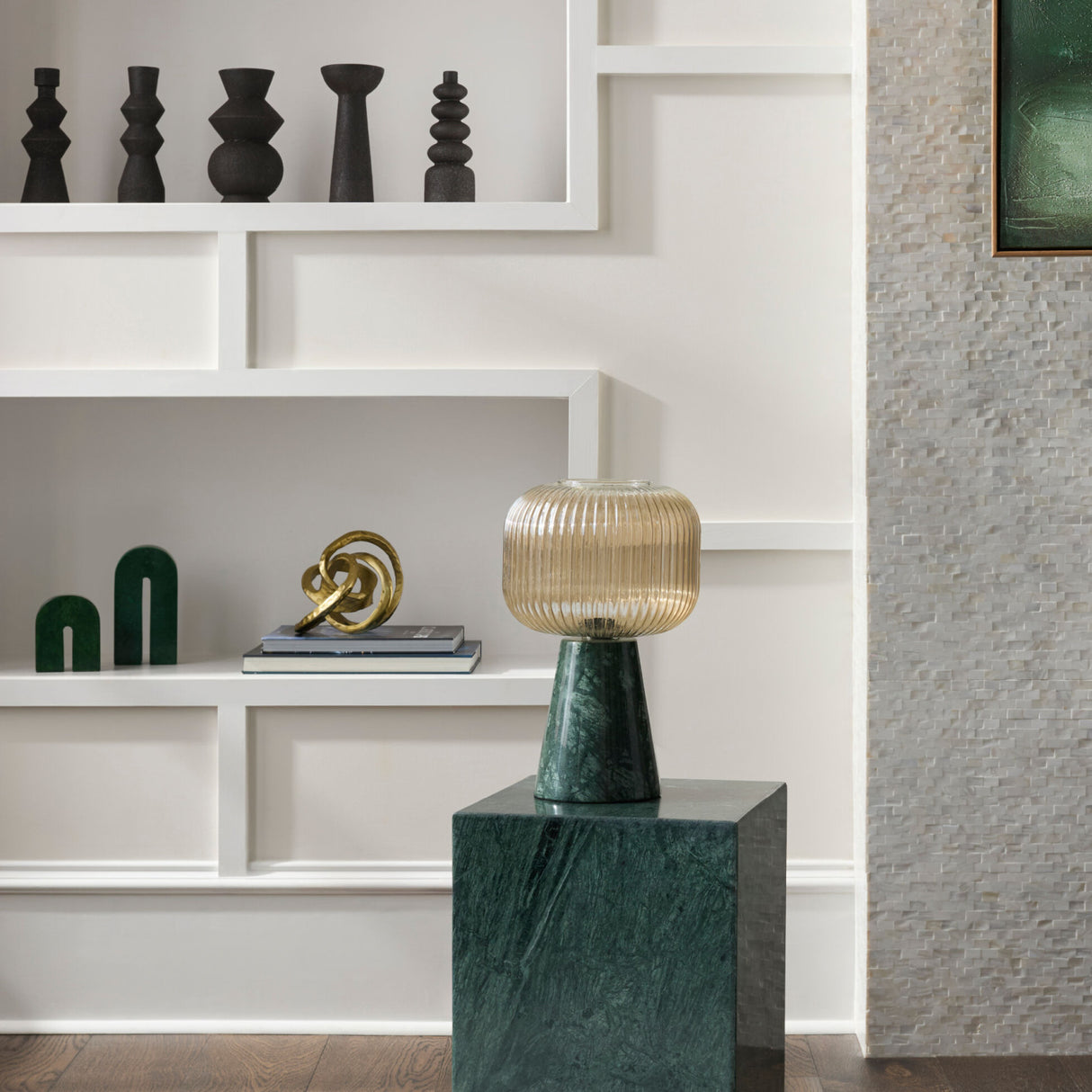   Modern European furniture - Black Ceramic Geometrical Vase Set (5) - www.oroa.com | Oroa.com