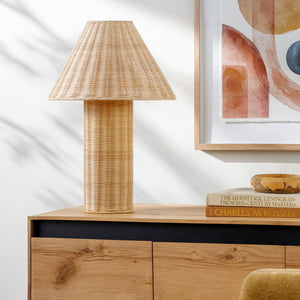   Modern European furniture - Beige Rattan Accent Table Lamp - www.oroa.com | Oroa.com