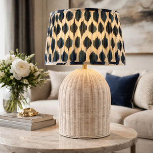   Modern European furniture - Blue Patterned Fabric Table Lamp - www.oroa.com | Oroa.com