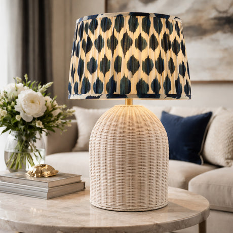   Modern European furniture - Blue Patterned Fabric Table Lamp - www.oroa.com | Oroa.com