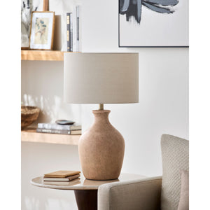   Modern European furniture - Linen Drum Shade Table Lamp - www.oroa.com | Oroa.com
