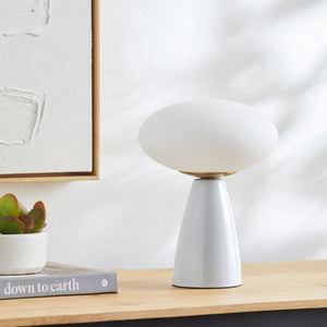   Modern European furniture - Oval White Glass Table Lamp - www.oroa.com | Oroa.com