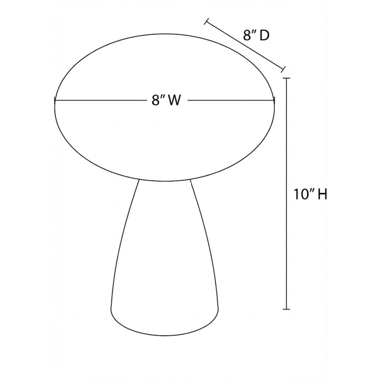   Modern European furniture - Oval White Glass Table Lamp - www.oroa.com | Oroa.com