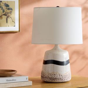   Modern European furniture - Brown Speckled Ceramic Table Lamp - www.oroa.com | Oroa.com
