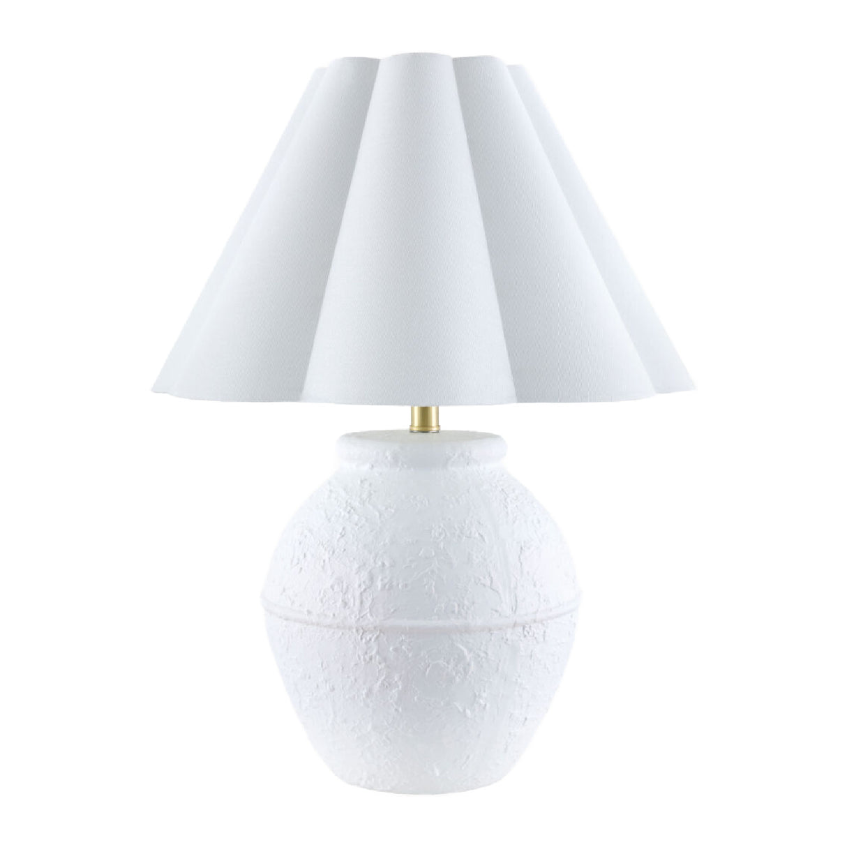   Modern European furniture - Scallop Folded Linen Table Lamp - www.oroa.com | Oroa.com