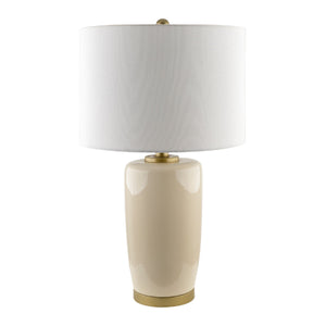   Modern European furniture - Glazed Ceramic Linen Table Lamp - www.oroa.com | Oroa.com
