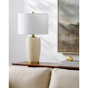   Modern European furniture - Glazed Ceramic Linen Table Lamp - www.oroa.com | Oroa.com