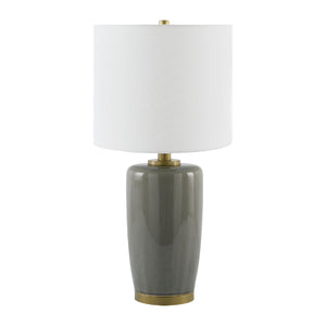   Modern European furniture - Glazed Ceramic Linen Table Lamp - www.oroa.com | Oroa.com
