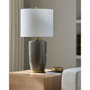   Modern European furniture - Glazed Ceramic Linen Table Lamp - www.oroa.com | Oroa.com