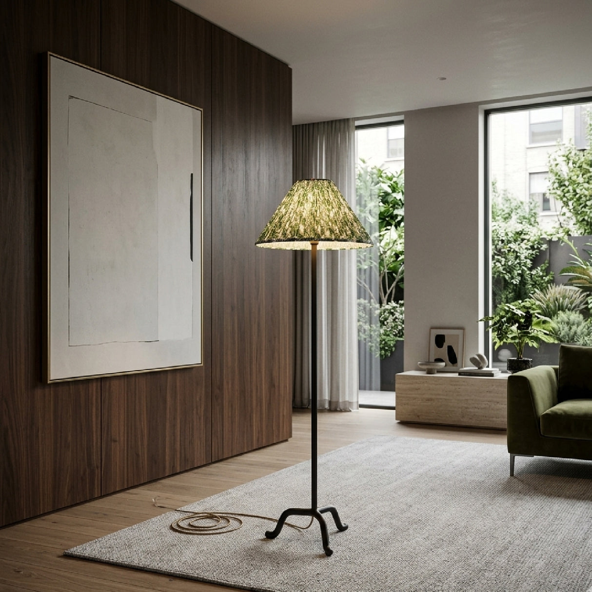   Modern European furniture - Pleated Linen Accent Floor Lamp - www.oroa.com | Oroa.com