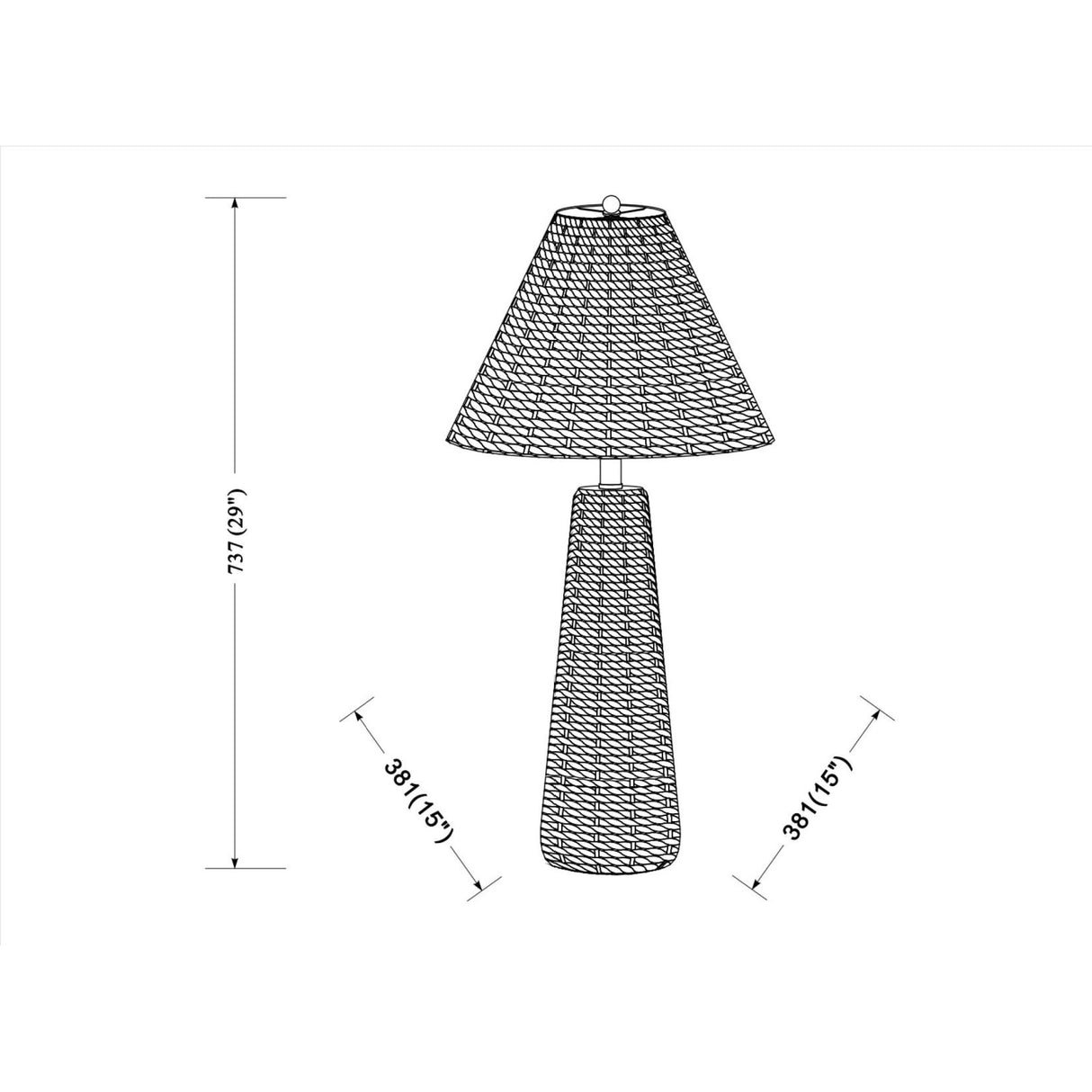   Modern European furniture - Rattan Wrapped Table Lamp - www.oroa.com | Oroa.com