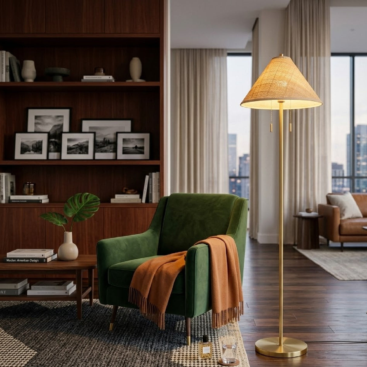  Modern European furniture - Rattan Empire Shade Floor Lamp - www.oroa.com | Oroa.com