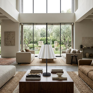   Modern European furniture - Iron Base Linen Table Lamp - www.oroa.com | Oroa.com