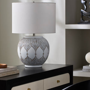   Modern European furniture - White Painted Accent Table Lamp - www.oroa.com | Oroa.com