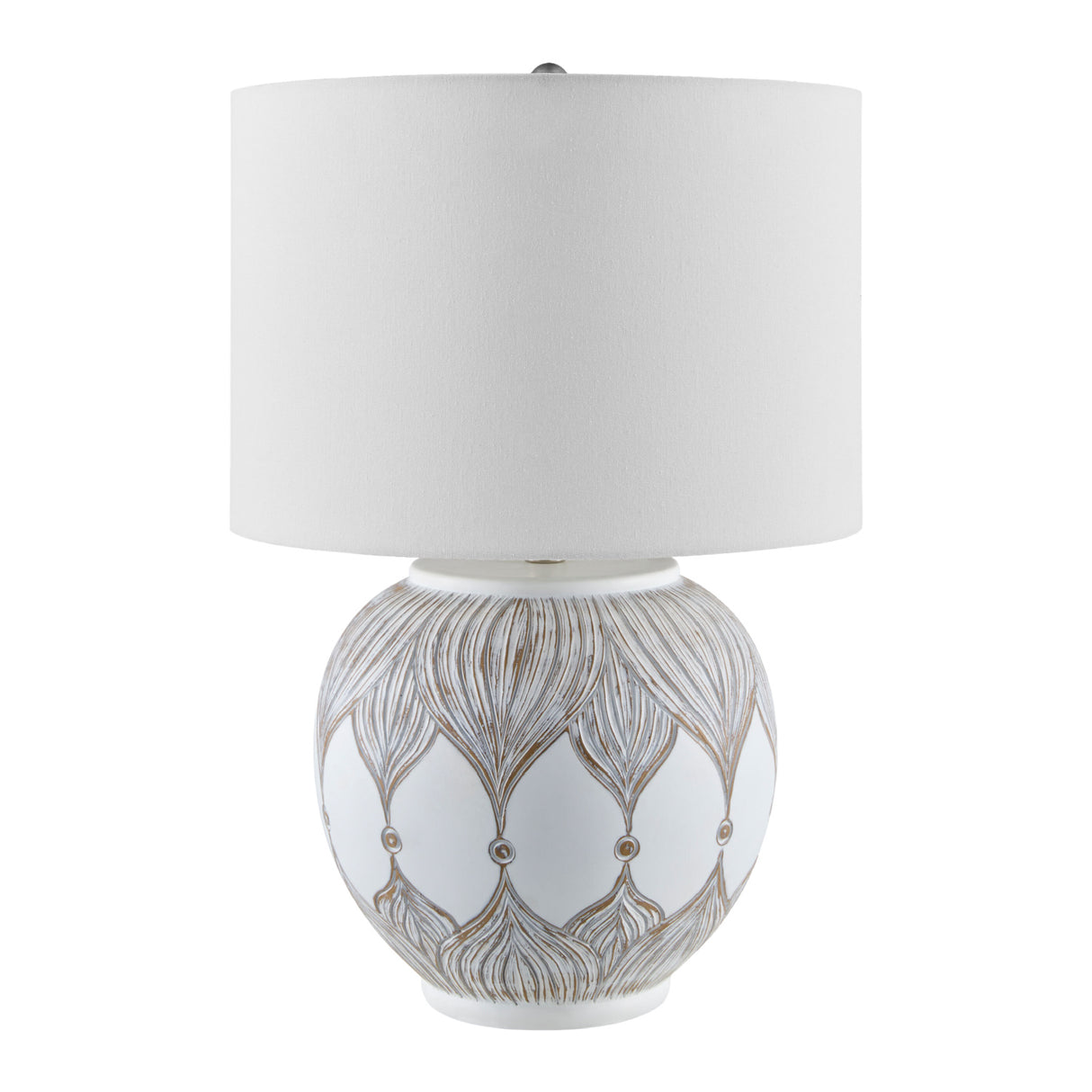   Modern European furniture - White Painted Accent Table Lamp - www.oroa.com | Oroa.com