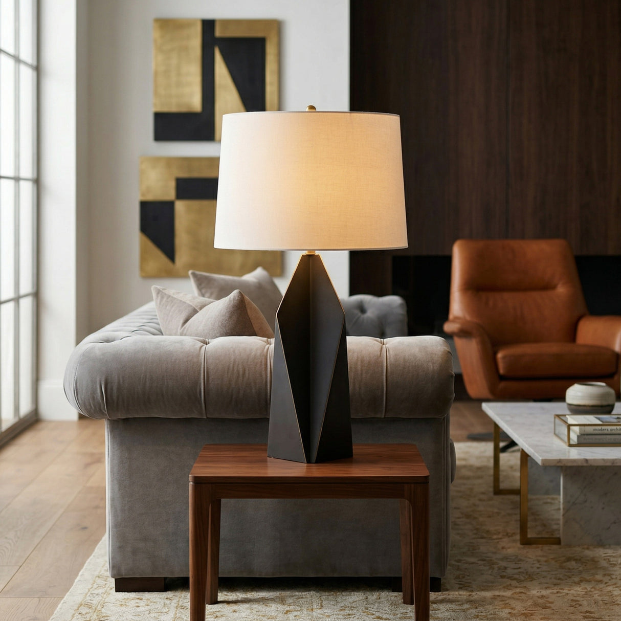   Modern European furniture - Black Iron Base Table Lamp - www.oroa.com | Oroa.com