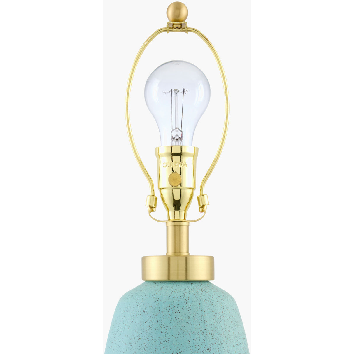   Modern European furniture - Glazed Teal Ceramic Table Lamp - www.oroa.com | Oroa.com