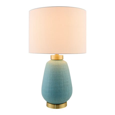   Modern European furniture - Glazed Teal Ceramic Table Lamp - www.oroa.com | Oroa.com