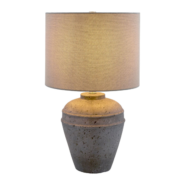 Modern European furniture - Gray Cement Accent Table Lamp - www.oroa.com