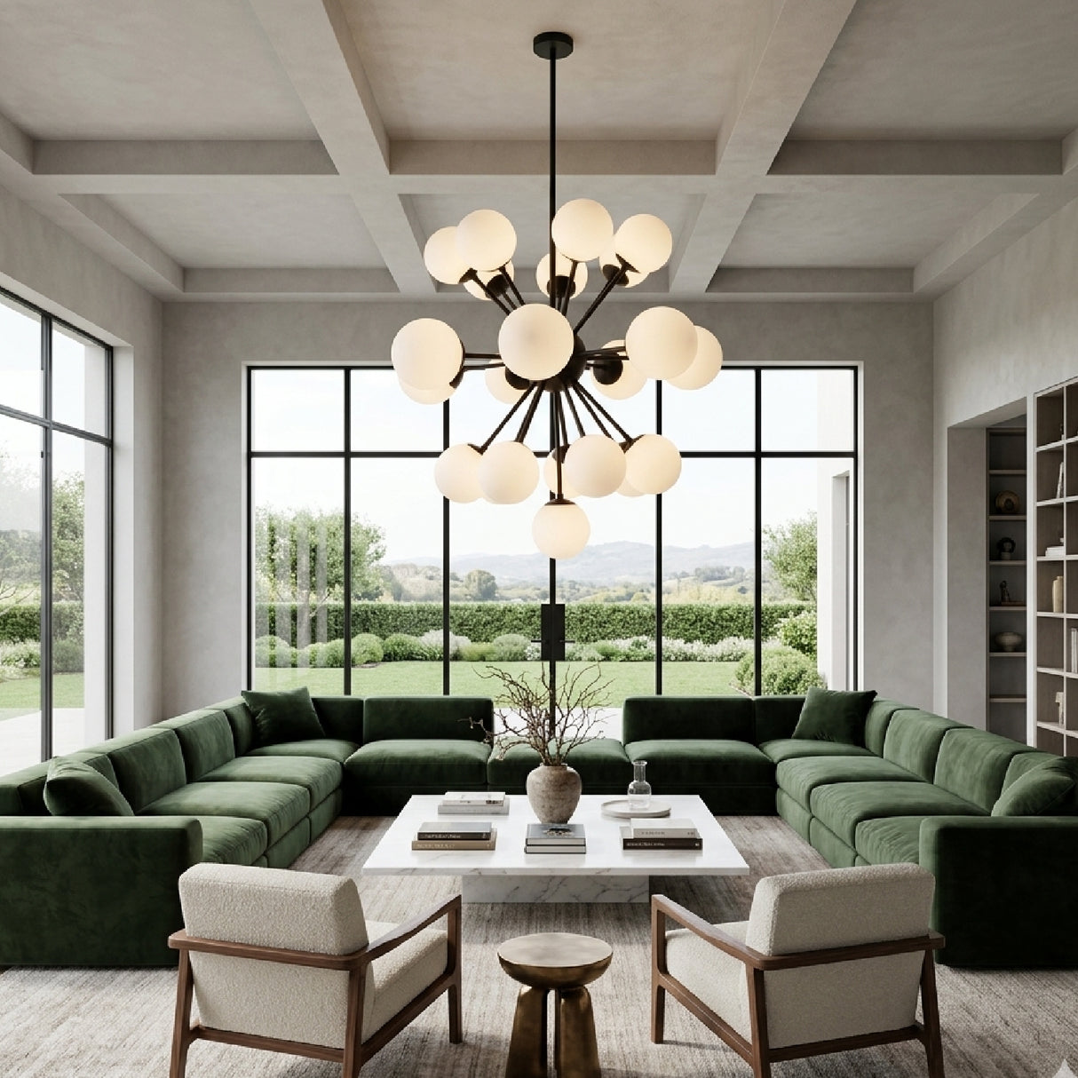   Modern European furniture - Glass Globes 22-Light Chandelier - www.oroa.com | Oroa.com