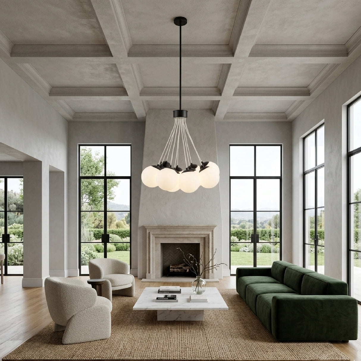   Modern European furniture - Glass Globes 11-Light Chandelier - www.oroa.com | Oroa.com