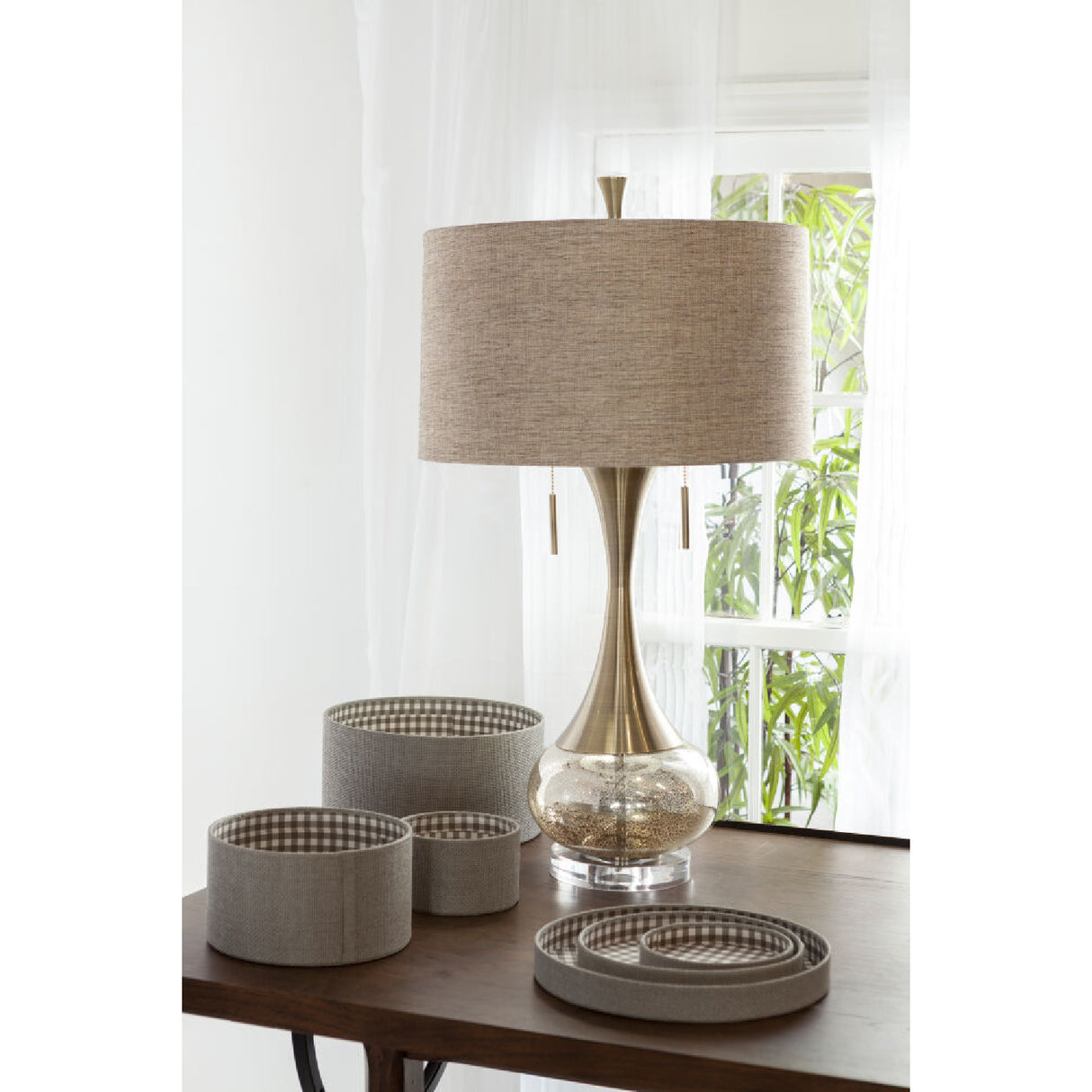   Modern European furniture - Crackle Gold Accent Table Lamp - www.oroa.com | Oroa.com