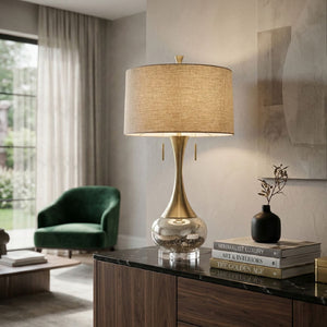   Modern European furniture - Crackle Gold Accent Table Lamp - www.oroa.com | Oroa.com
