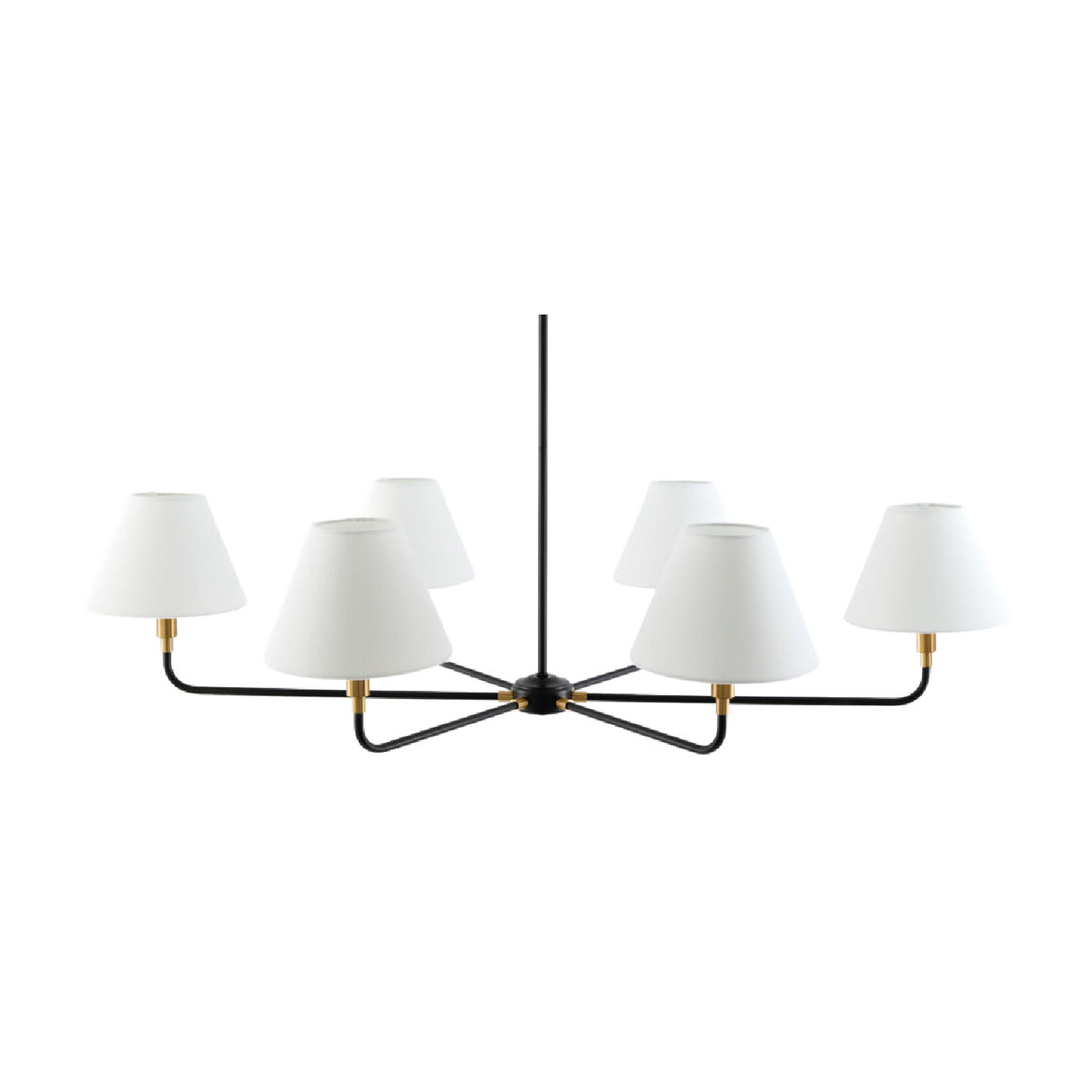   Modern European furniture - 6-Light White Linen Chandelier - www.oroa.com | Oroa.com