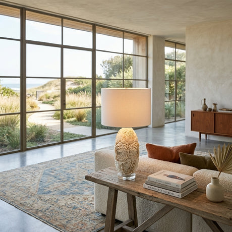   Modern European furniture - White Inlaid Shell Table Lamp - www.oroa.com | Oroa.com