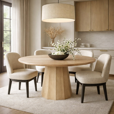   Modern furniture - Round Travertine Dining Table - www.oroa.com | Oroa.com