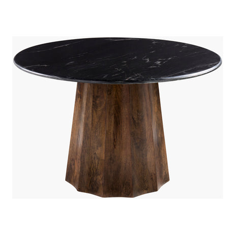   Modern European furniture - Black Marble Round Dining Table - www.oroa.com | Oroa.com