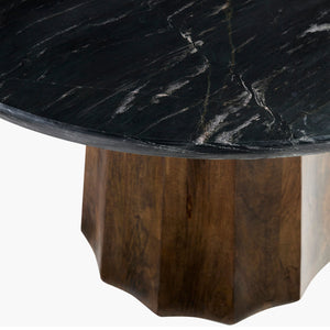   Modern European furniture - Black Marble Round Dining Table - www.oroa.com | Oroa.com