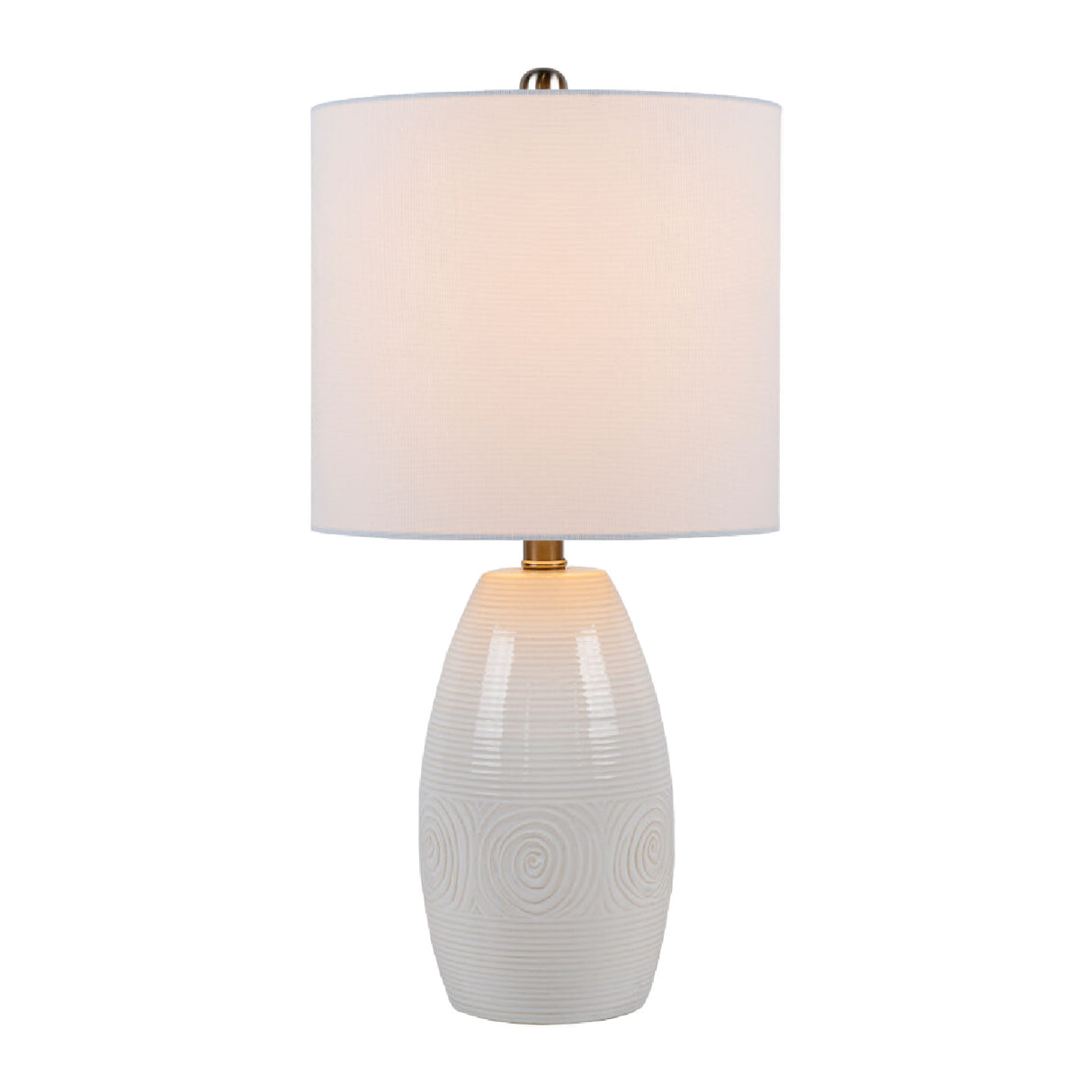   Modern European furniture - White Linen Ceramic Table Lamp - www.oroa.com | Oroa.com