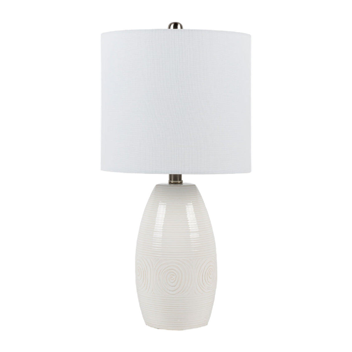   Modern European furniture - White Linen Ceramic Table Lamp - www.oroa.com | Oroa.com